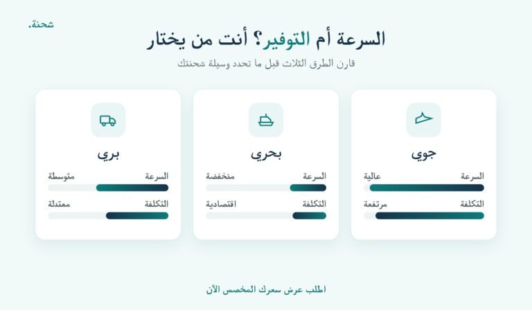 لماذا تتفاوت اسعار الشحن